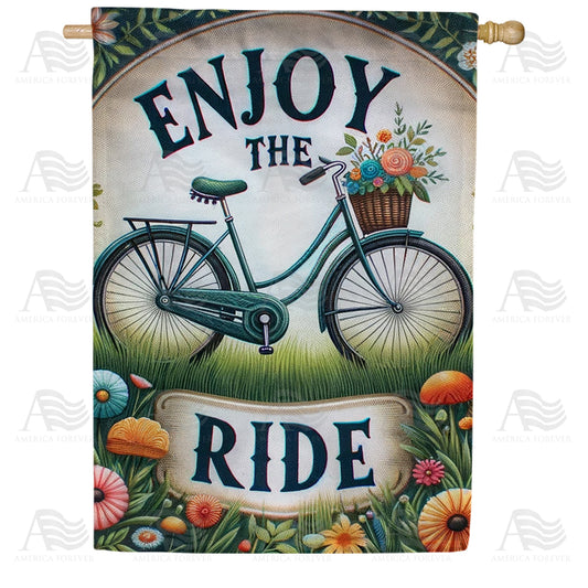 America Forever Enjoy the Ride Bicycle House Flag