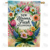 America Forever Floral Wreath New Beginnings House Flag