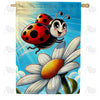 America Forever Ladybug on Daisy Delight House Flag