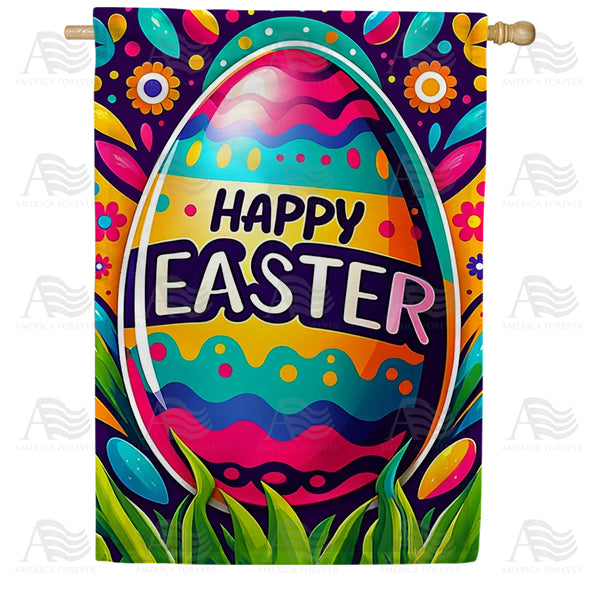 America Forever Festive Easter Egg House Flag