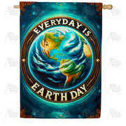 America Forever Earth Embrace Environmental Awareness House Flag