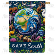 America Forever Cosmic Earth Day Celebration House Flag