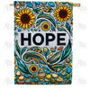 America Forever Sunflower Hope Mosaic House Flag