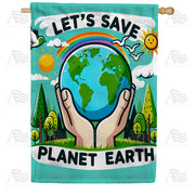 America Forever Global Conservation Cheerful Illustration House Flag