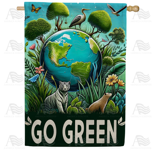 America Forever Verdant Wildlife Earth Day Tribute House Flag