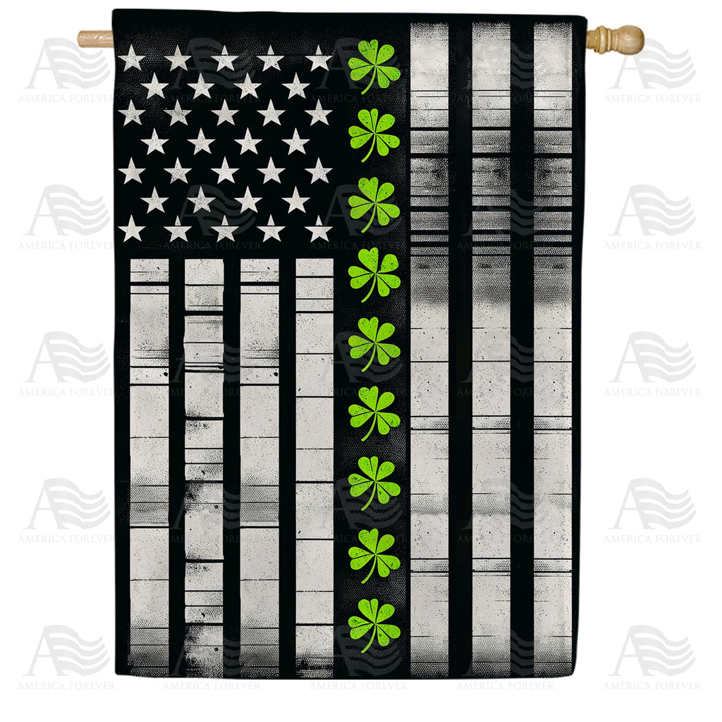 America Forever Shamrock Stripes Forever House Flag