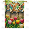America Forever Bunnies and Blossoms House Flag