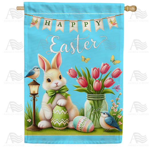 America Forever Easter Tulip Celebration House Flag