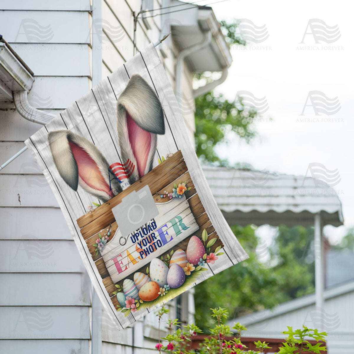 America Forever Easter Bunny Surprise House Flag