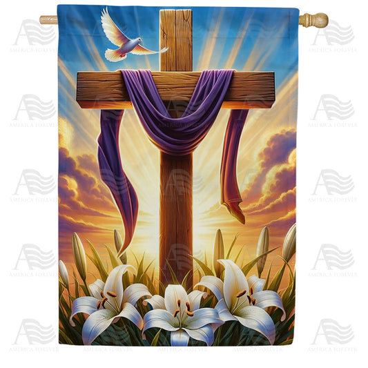 America Forever Resurrection Morning Glory House Flag