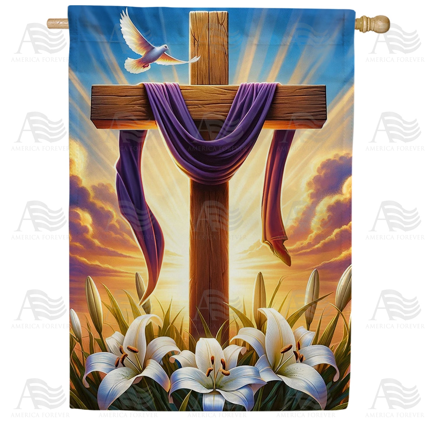 Resurrection Morning Glory House Flag