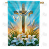 America Forever Dawn of Hope Cross House Flag