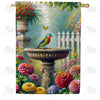 America Forever Blossom Bird Retreat House Flag