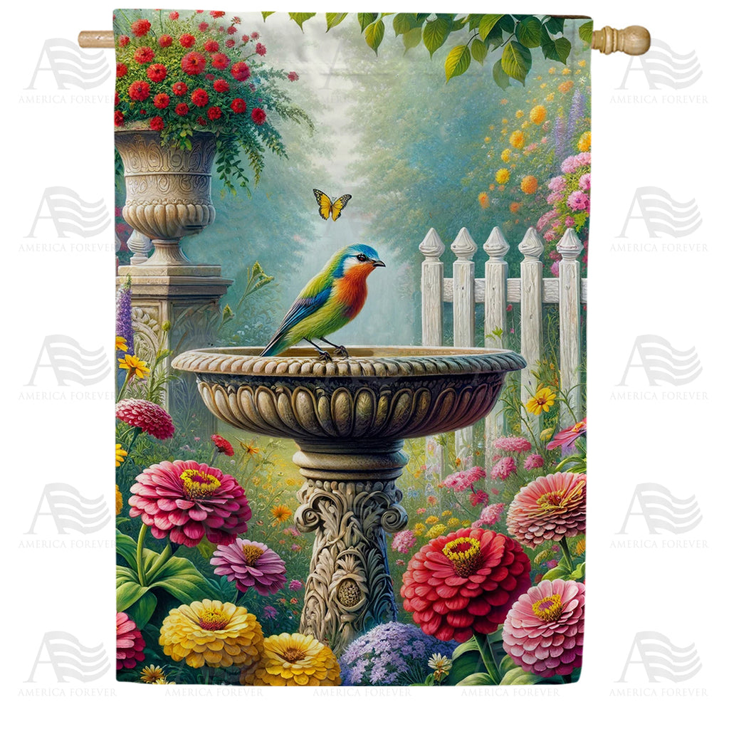 America Forever Blossom Bird Retreat House Flag