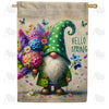 America Forever Spring Gnome's Bouquet House Flag