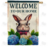 America Forever Bunny Welcome House Flag