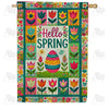 America Forever Hello Spring Easter House Flag