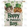 America Forever Happy St. Patrick's Day Cat and Dog House Flag