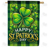 America Forever St. Patrick's Day Shamrock House Flag