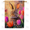 America Forever Spring Bunny House Flag