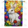 America Forever Stained Glass Bunny House Flag