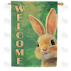 America Forever Welcome Bunny Portrait House Flag