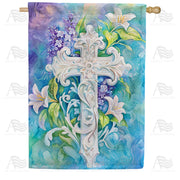 America Forever Easter Cross Lily Garden House Flag