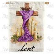 America Forever Lent Cross Candles House Flag