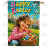 America Forever Happy Easter Girl Egg Hunt House Flag