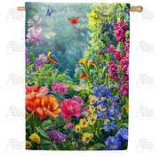 America Forever Summer Garden Bird Butterfly House Flag