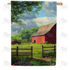 America Forever Farm Country Barn Scene House Flag