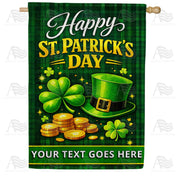 Happy St. Patrick's Day Personalized House Flag