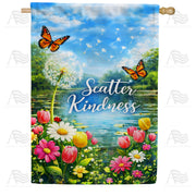 Scatter Kindness Spring House Flag