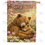 Bear-y Sweet Springtime House Flag