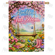 America Forever Live Life in Full Bloom Spring House Flag