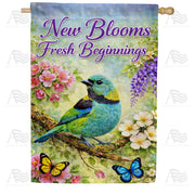 America Forever New Blooms Fresh Beginnings Spring Bird House Flag