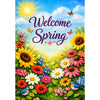 Welcome Spring Sunflowers and Butterflies House Flag