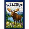 Welcome Moose Mountain Lake House Flag