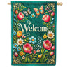 America Forever Welcome Spring Floral Butterflies House Flag