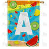 America Forever Summer Time Fruits Monogram House Flag