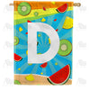America Forever Summer Time Fruits Monogram House Flag