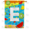 America Forever Summer Time Fruits Monogram House Flag