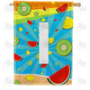 America Forever Summer Time Fruits Monogram House Flag