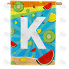 America Forever Summer Time Fruits Monogram House Flag