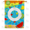 America Forever Summer Time Fruits Monogram House Flag