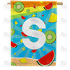 America Forever Summer Time Fruits Monogram House Flag