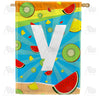 America Forever Summer Time Fruits Monogram House Flag