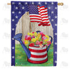 America Forever AmeriCAN Flowers House Flag
