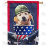America Forever Patriotic Labrador Pride House Flag