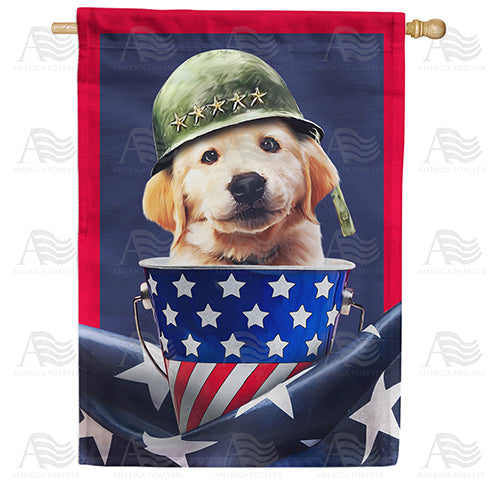 America Forever Patriotic Labrador Pride House Flag